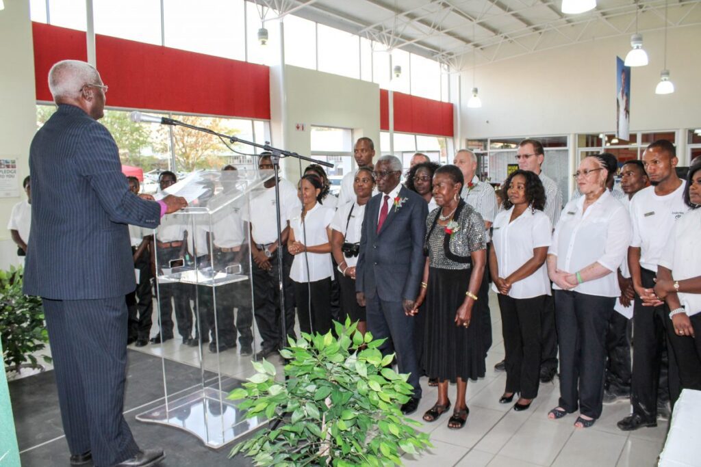 Bishop Kleopas Dumeni Blessing the Indongo Toyota Otjiwarongo Staff
