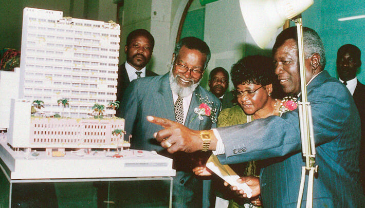 Frans Indongo presenting Frans Indongo Gardens prototype